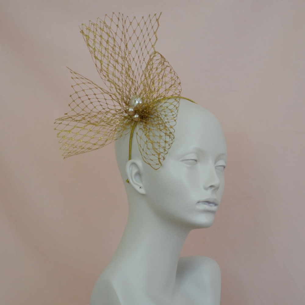 Gold Sparkling Tulle Headband